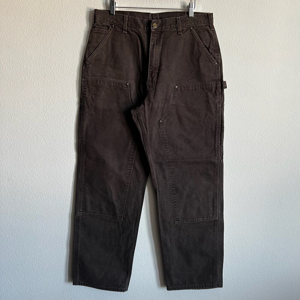 Carhartt B136 DKB brown double knee work wear carpenter pants